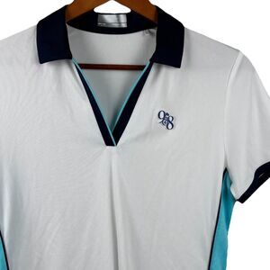 Callaway Opti Dri Womens Short Sleeve Stretch Golf Shirt Polo Medium 9&8 Logo